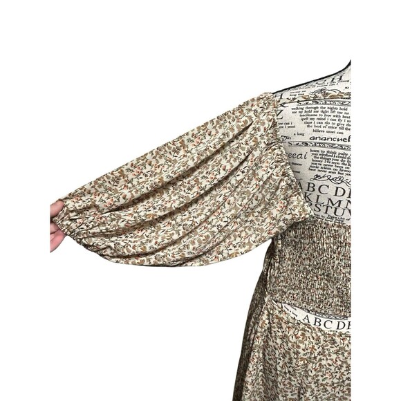 Bohme Midii Dress Size medium Floral Boho Granny Retro Spring Milkmaid - Picture 4 of 10